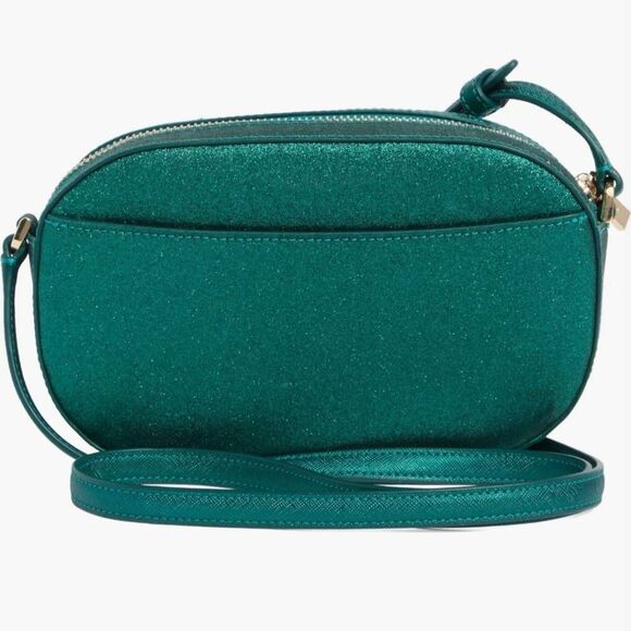 NWT Kate Spade Glimmer Oval Camera Crossbody Bag in Festive Teal - Picture 3 of 6